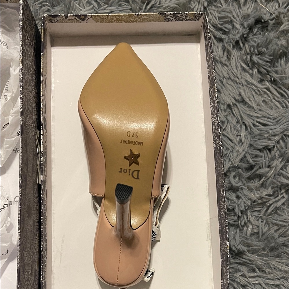 Dior Nude Heels with Signature Strap - Picture 2 of 5